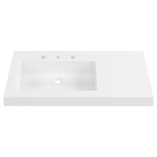 Essential Accessible 900mm Gloss White Composite Wall Hung Basin